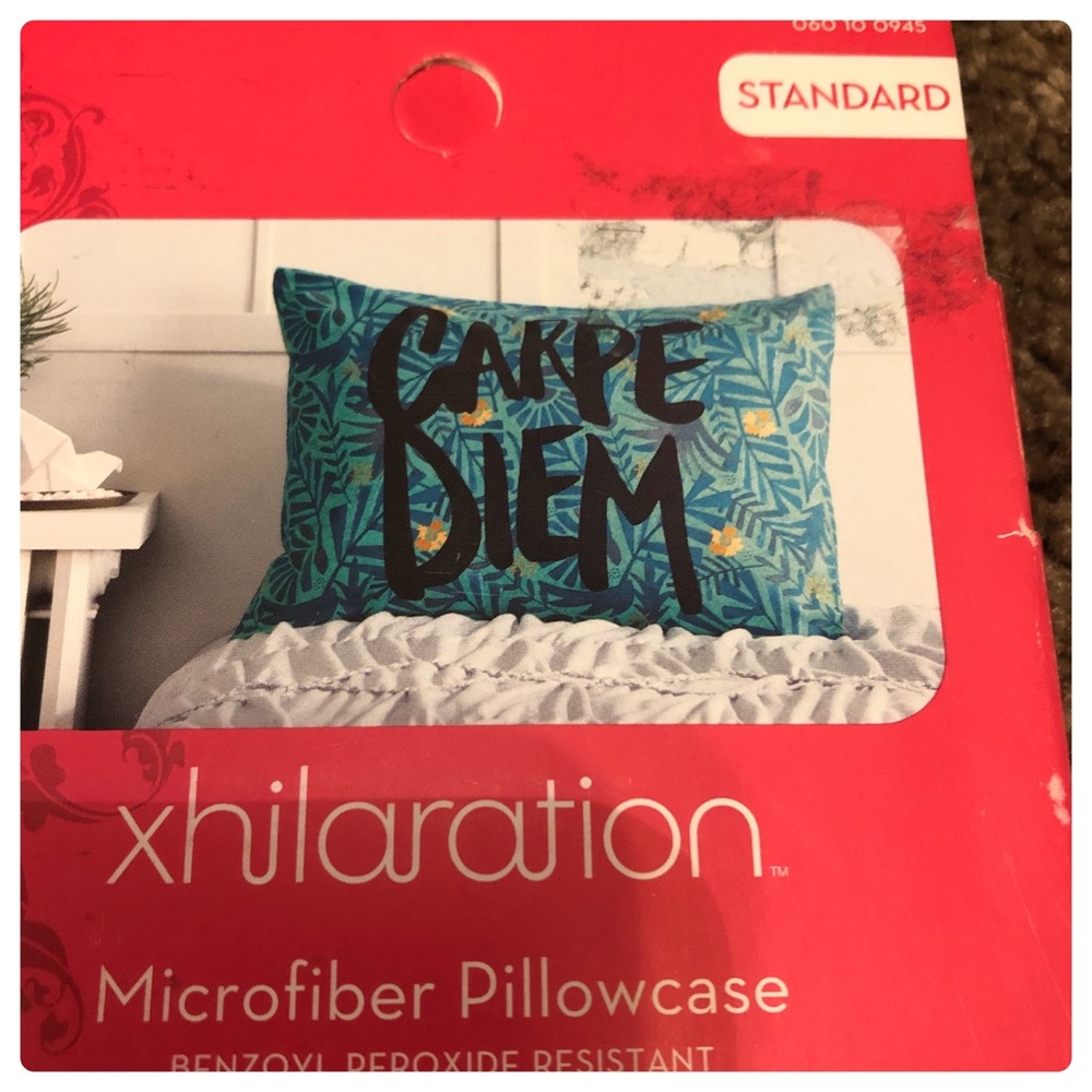 NEW 2/$8 Carpe Diem microfiber pillowcases